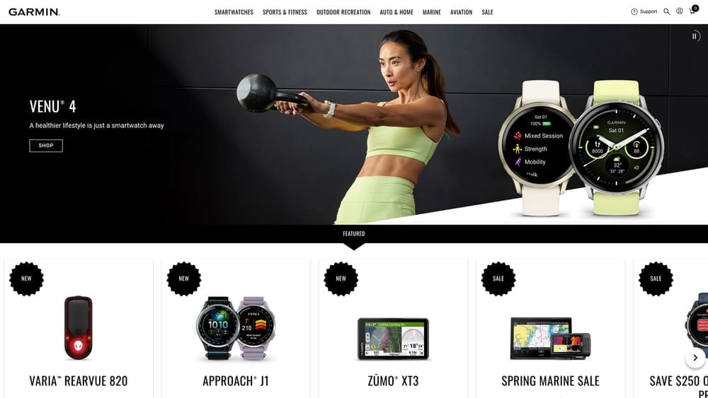 Screenshot of Garmin Swim 2 website