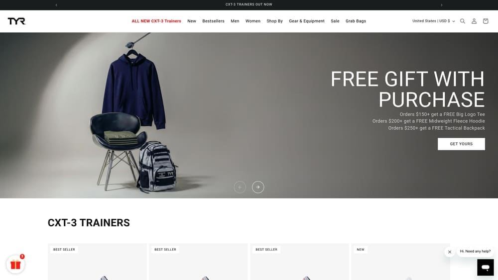 Screenshot of TYR Silicone Comfort Swim Cap website